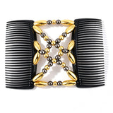 3 PCS Beaded Hair Comb Double Row Elastic Clip Hair Accessories