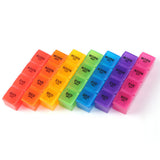 Weekly Pill Box with Individual Medicine Compartments Colorful