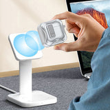 Protective AirPods Case Stand Support Wireless Charging Compatible Silver