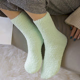 5 Pairs Womens Fuzzy Socks Cozy Fluffy Winter Warm Slipper Soft Home Sleeping Socks