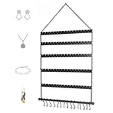 6 Tier Earring Holder Wall Mounted Hanging Earring Organize for Stud Hoop Dangle Earrings Necklace
