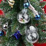 12PCS Clear 8cm PET Fillable Shatter Resistant Christmas Ornament Balls