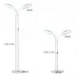 Grow Lights Dual Head LED Adjustable Height 134 to 170 cm for Indoor Plants White