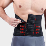 Waist Trainer for Men Waist Trimmer Tummy Shapewear Girdle with Back Support Black