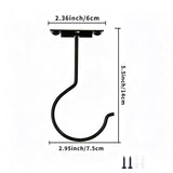 Self Adhesive Banana Hook Under Cabinet Foldable Banana Hanger for Kitchen Black