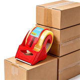 3 Pcs Tape Dispensers Handheld with 3 Rolls for Packing Box Sealing