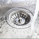 2 PCS Kitchen Sink Strainer Drain Stopper Baskets with Rubber Seals