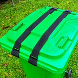 4Pcs Trash Can Locks Metal Double Claw Strap for Outdoor Waste Bin Lid Lock