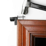 2Pcs Bracket Hang Curtain Rod Holders Single Hook Tap Right Into Window Frame Rod Black