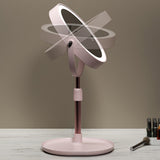 Adjustable Height Dual-Sided LED Makeup Mirror with 3 Color Lighting