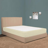 Elastic Box Spring Cover 4 Sides Wrap Around Bed Skirt Beige