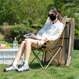 Folding Canopy Beach Camping Chairs for Camping Fishing Beach Khaki