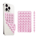 5 PCS Double-Sided Suction Cup Phone Case Detachable Mount for iPhone Hands-Free Phone Accessories Pink