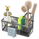 Kitchen Sink Caddy Organizer with Drip Tray for Sponge Soap Cleaning Tools