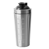 750ml 304 Stainless Steel Workout Gym Protein Mixer Shaker Bottle Cup Drink Mixer Silver