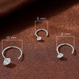 Lightweight Sterling Silver Half Hoop Earrings for Daily Wear Party