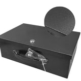 Fireproof Document Box with Key Lock Secure Lock Boxes for Documents Jewelry Cash Black