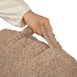 Fluffy Backrest Reading Pillow Lumbar Support Chair Cushion with Arms Coffee