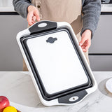 3 in 1 Cutting Board with Adjustable Height Ideal for Indoor and Outdoor White