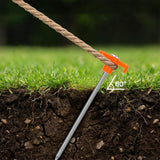 10PCS 7 Inch Heavy Duty Tent Stakes for Camping Tents Canopy Tarp with High Visibility Orange Head