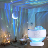 16 Color Aurora Projector with Bluetooth Speaker Rechargeable for Car Camping