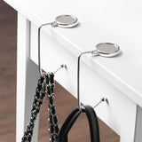 4 PCS 30mm Metal Straight Hooks for Christmas Stockings and Bags Silver