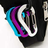 12PCS Pack Small D-Ring Carabiner Clip Lightweight Aluminum Key chain for Hiking Camping