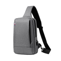 Chest Bag Messenger Bag Sling Bag Crossbody Shoulder Bag Travel Work Satchel Bag Gray