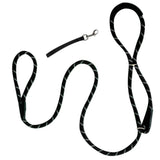 Black Dog Leash with Padded Nose Loop Anti-Pull Training Lead for Medium & Large Dogs