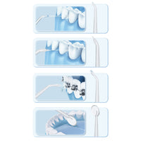 Cordless Electric Water Flosser Teeth Cleaner with 4 Jet Tips Irrigator White