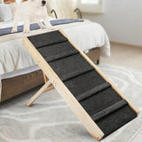 Foldable Adjustable Dog Ramp – For Couch and Bed with Non-Slip Carpet Surface