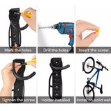 2Pcs Bicycle Wall Rack Mount Bike Garage Stand Holder Storage Hanger Hooks