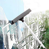 Telescopic Rubber Squeegee Double-Sided Scrubber Sponge Glass Window Car Windscreen Cleaner