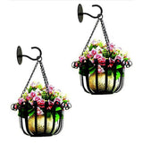 2Pcs Ceiling Swag Hook Metal Plant Bracket Wall Mount for Hanging Plants Black