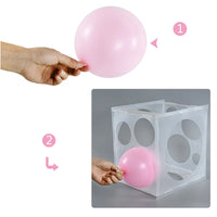 11-Hole Collapsible Plastic Balloon Sizer Box Cube Balloon Size Measurement Tool