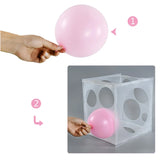 11-Hole Collapsible Plastic Balloon Sizer Box Cube Balloon Size Measurement Tool