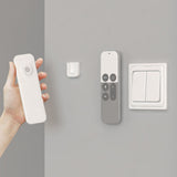 2Pcs Wall Mount Remote Control Holder TV Remote Control Caddy White