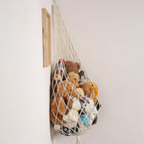 Stuffed Animal Storage Organizer Hammock Hanging Plush Toy Holder Beige