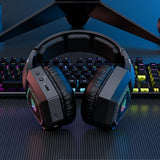 2.4GHz Wireless Gaming Headset with Flip Mic for PC Black