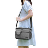 Insulated Lunch Bag Large Capacity with Adjustable Shoulder Strap Gray