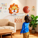 Adjustable Indoor Basketball Hoop Mini Basketball Set Yellow