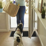 PVC Entrance Mat 45x75cm Slip Resistant Rubber Backing for Door Black