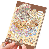 DIY 3D Miniature Sticker Kit with 20 Cartoon Stickers for Kids and Adults