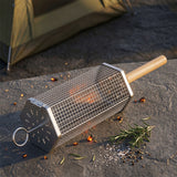 Nesting BBQ Grill Basket Set 304 Stainless Steel for Outdoor Camping