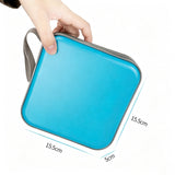 Water-Resistant 40-Disc CD Storage Case Hard Shell CD Holder with Individual Sleeves Zipper Organizer for Music Games Data Discs Light Blue