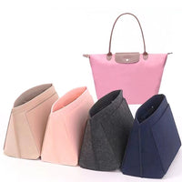 Felt Purse Insert Organizer Interior Zipper Storage Bag for Handbag Tote Bag Insert Bag Black