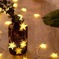 20 LED Star String Lights – 3m Fairy Christmas Lights Battery Operated for Party