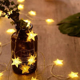 20 LED Star String Lights – 3m Fairy Christmas Lights Battery Operated for Party