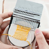 Mini Wood Knitting Loom Darning Mushroom with 50 Color Thread Kit