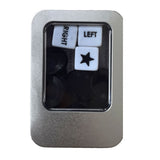 Left Right Center Dice Game Set with 3 Dice and 24 Chips for Family Fun Black